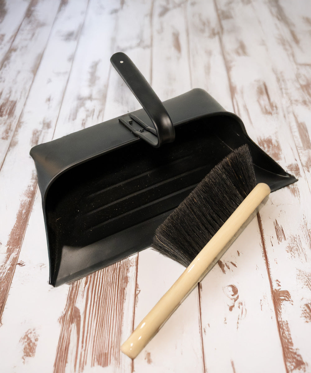 Finest by Hillbrush Dustpan & Boar Bristle Brush Set (Extra Soft)